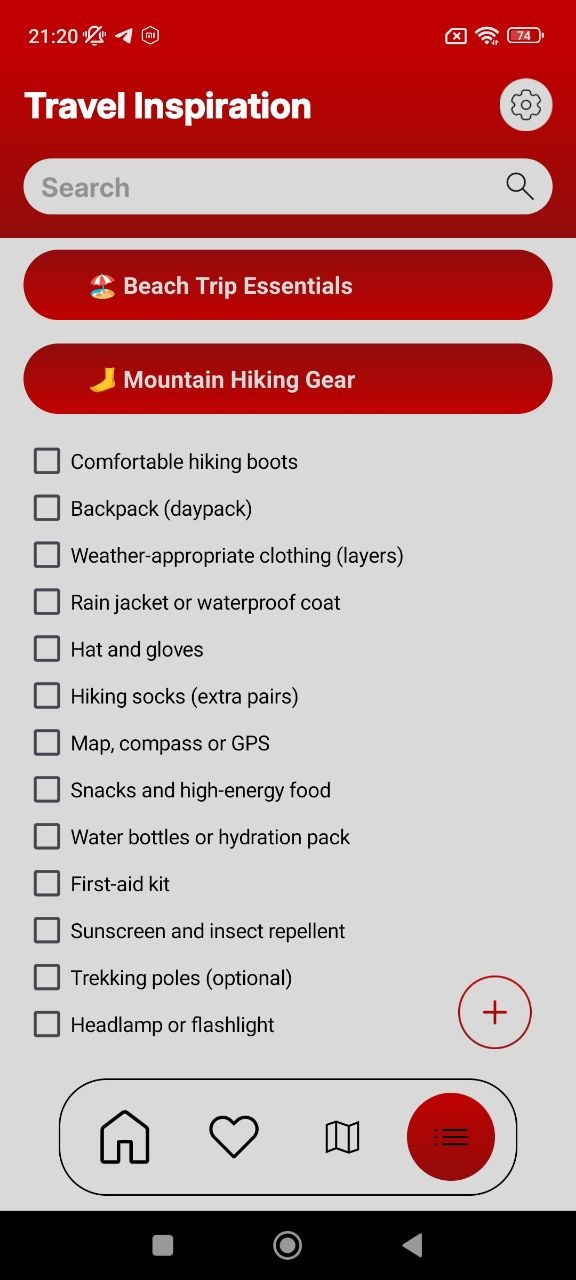 WNMX Travel Inspiration home screen