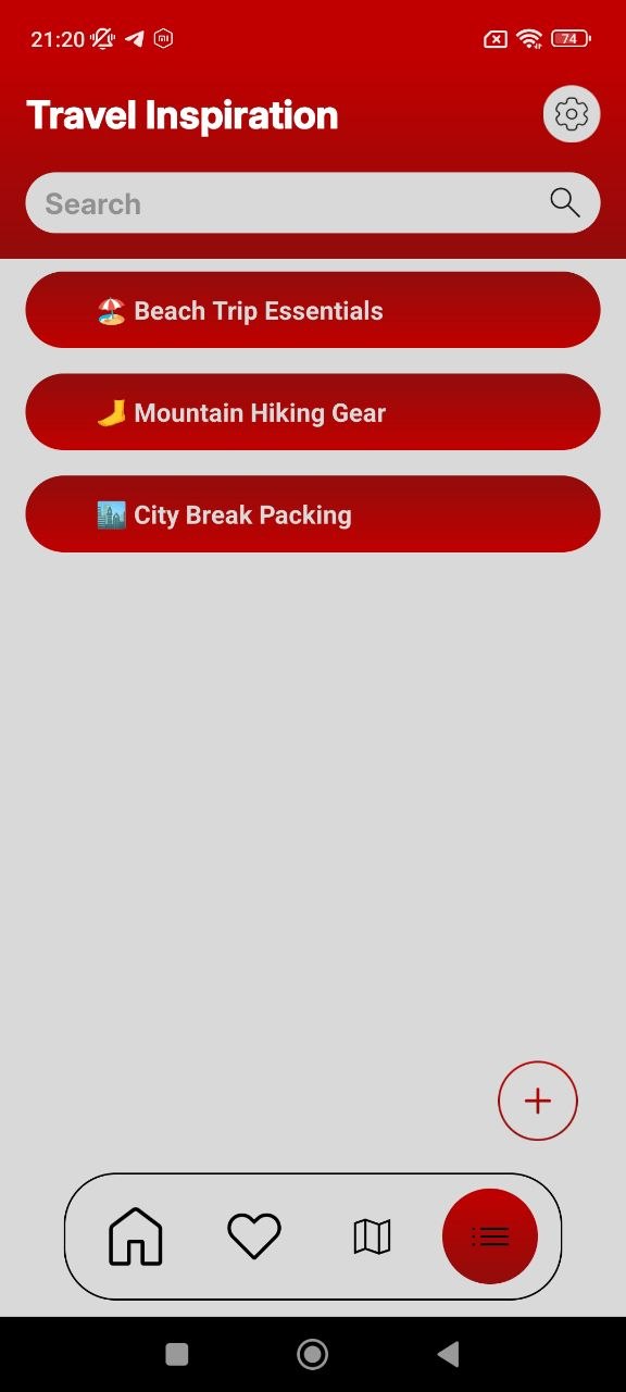 Travel beach detail screen