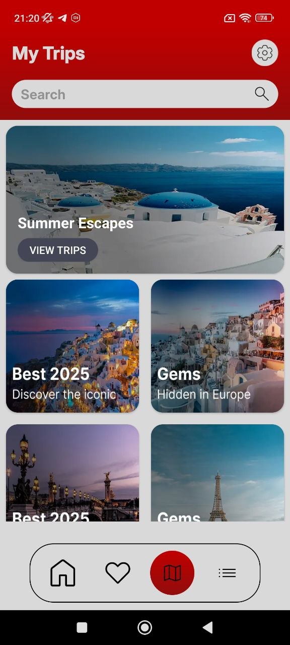 Santorini travel card